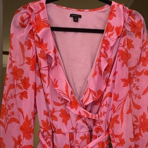 Gorgeous red and pink Ann Taylor Dress!